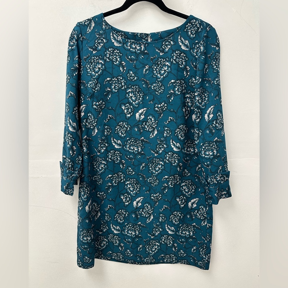 Banana Republic Green Floral Printed/Long Sleeve/Dress Size 6